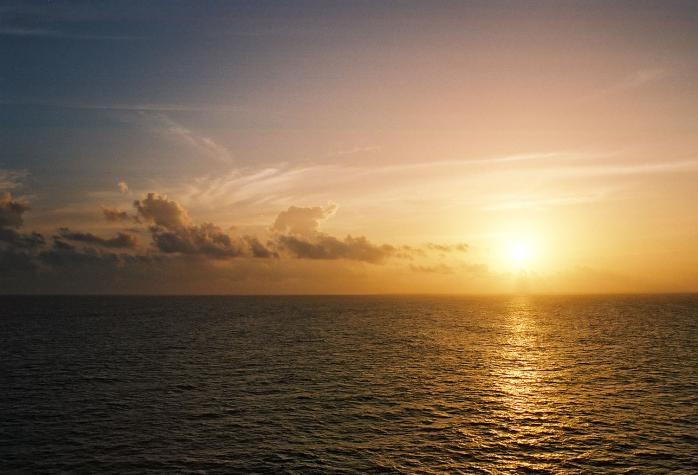 sunrise in the western carribean - 