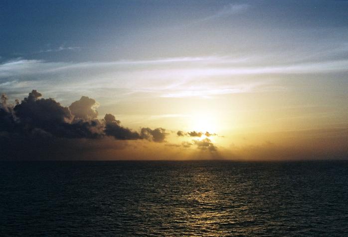 sunrise in the western carribean - 