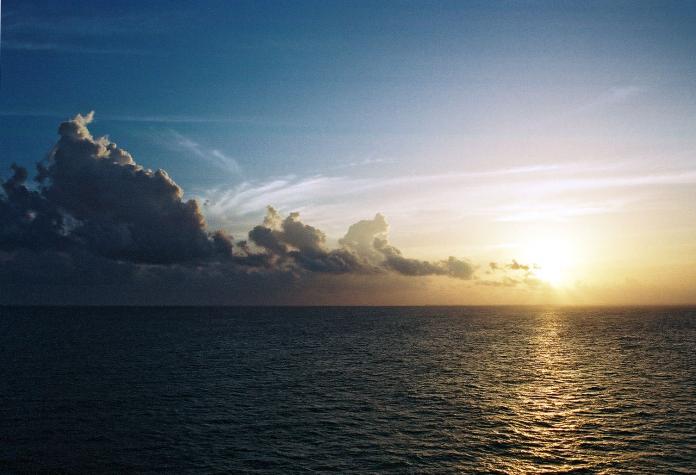 sunrise in the western carribean - 