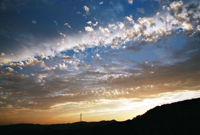 blue and yellow sunset - Santa Paula, CA