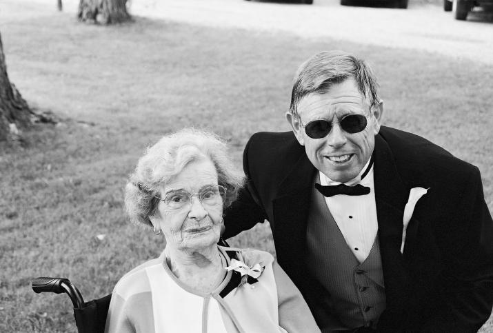 Bill and his Mom - Laurie & Mikes Wedding - HF Bar Ranch Saddlestring, Wyoming