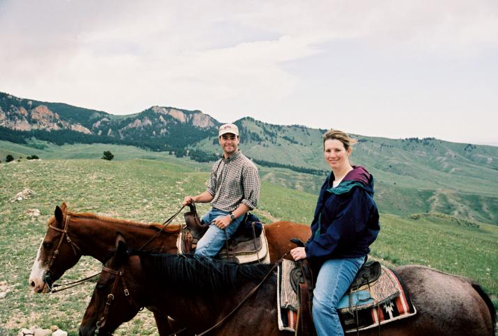 amy and geoff - Laurie & Mikes Wedding - HF Bar Ranch Saddlestring, Wyoming